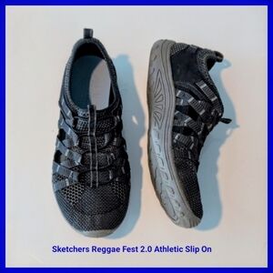 Skechers Reggae Fest 2.0 Athletic Slip On Shoe Womens Size 7 49589S